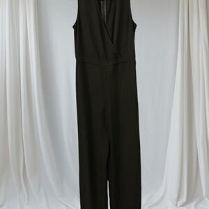 Lulu's Classic Black Sleeveless Jumpsuit